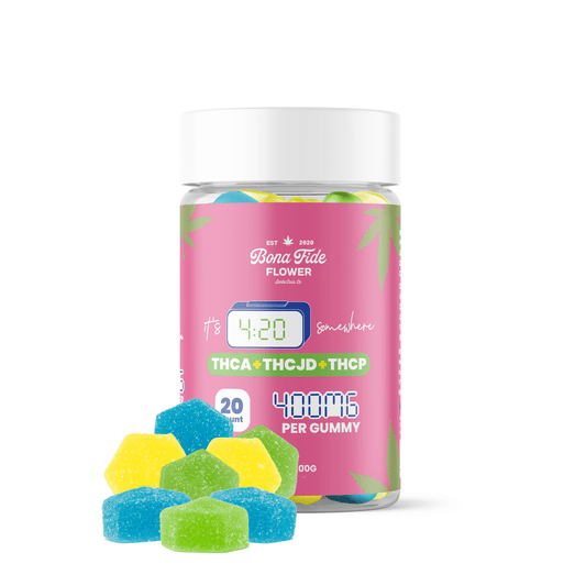 THCA+THCJD+THCP • 400MG VEGAN GUMMIES • IT'S 4:20 SOMEWHERE