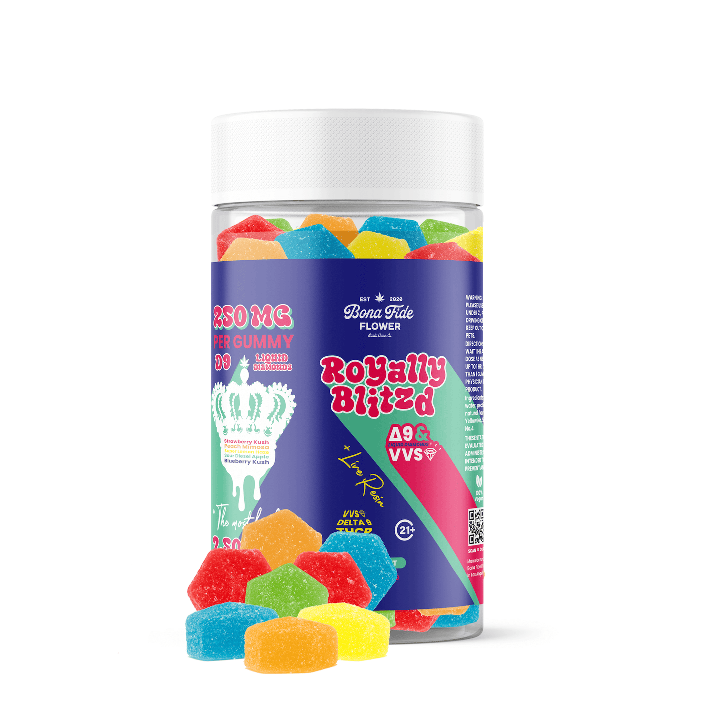 D9 & VVS DIAMONDS • 250MG VEGAN GUMMIES • ROYALLY BLITZD