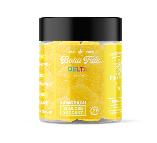 DELTA-9 • 1:1 D9:CBD VEGAN GUMMIES • PINEAPPLE