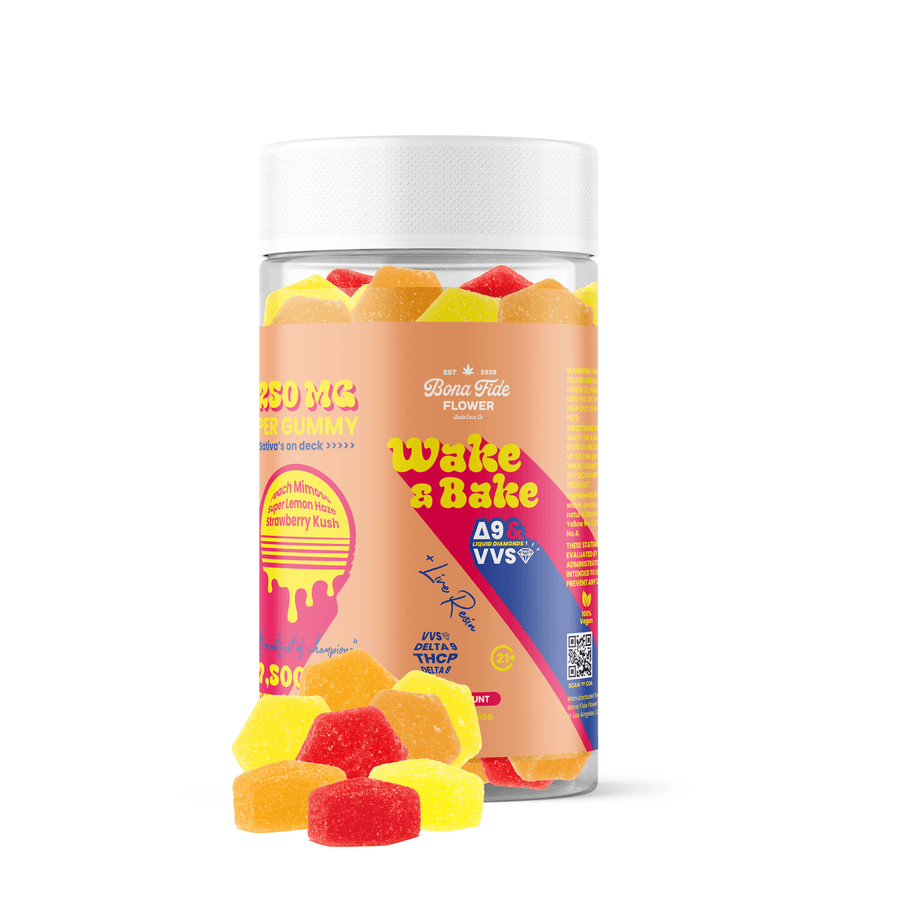 D9 & VVS DIAMONDS • 250MG VEGAN GUMMIES • WAKE & BAKE